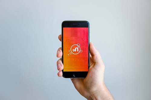 mobile phone person holding space gray iPhone 6 app